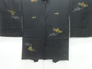 大正ロマン　松模様織り出し一つ紋羽織